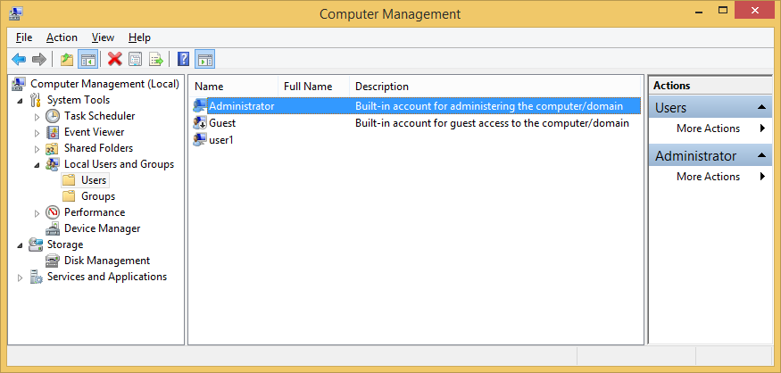create an administrator account on windows 8.1